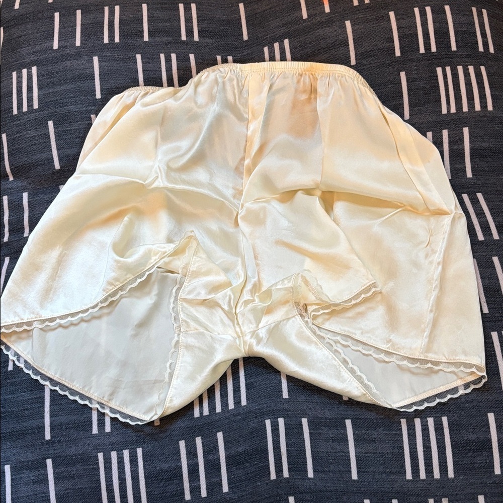 DONNI. Silk Tap Shorts in Light Yellow - Picture 12 of 17